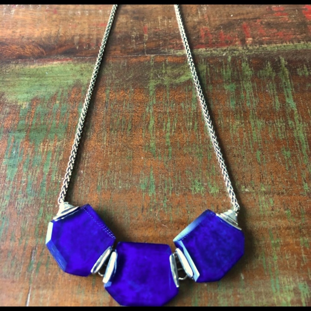 Silpada Lapis Rock Crystal "Blue Grotto" Necklace